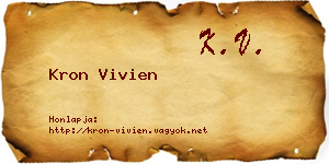 Kron Vivien névjegykártya